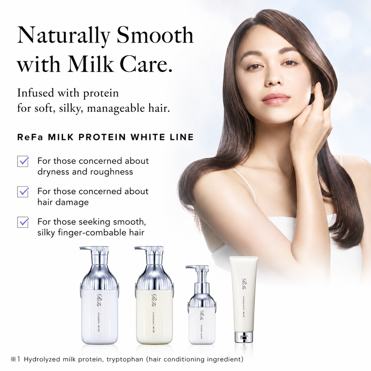 ReFa Milk Protein (Set) (White, Shampoo & Treatment Refill Set)